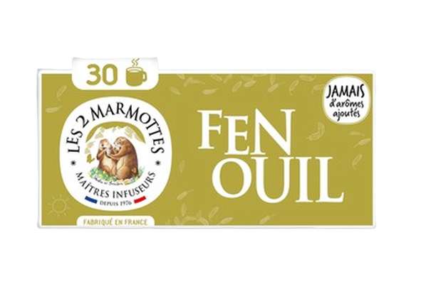 Infusion Fenouil, Les 2 Marmottes x 30 sachet (60 g)