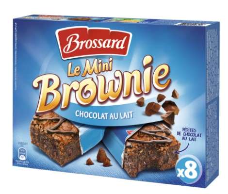 Mini brownie chocolat au lait et aux pépites, Brossard (x 8, 240 g)