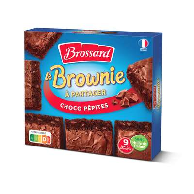 Brownie aux pépites de chocolat à partager, Brossard (x 9 parts, 285 g)