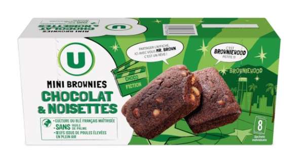 Mini brownie noisette et pépites de chocolat, U (240 g)