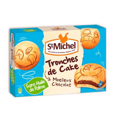 Tronche de cake au chocolat, St Michel (x 6, 175 g)
