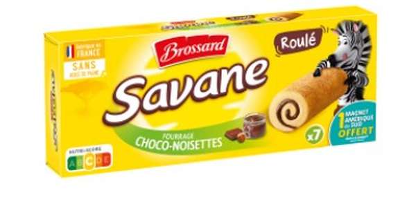 Savane génoises roulées avec un fourrage chocolat / noisette, Brossard (x 7, 175 g)