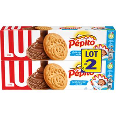 Pépito au chocolat au lait, Lu (Lot de 2 x 192 g)