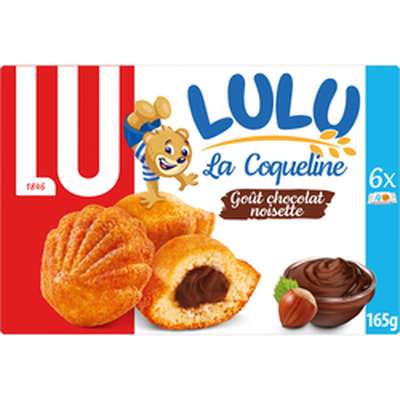 Lulu Coqueline au chocolat noisette , Lu (165 g)
