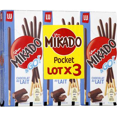 Mikado pocket au chocolat au lait (3 x 39 g)