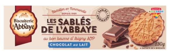 Sablés chocolat lait, Biscuiterie de l'Abbaye   (130 g)