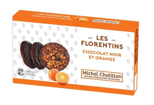 Biscuits florentins orange et chocolat noir, Michel Chatillon (100 g)