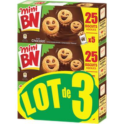 Mini BN au chocolat LOT DE 3, LU (3 x 175 g)