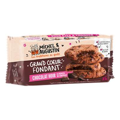 Cookies cœur fondant tout chocolat, Michel et Augustin (180 g)