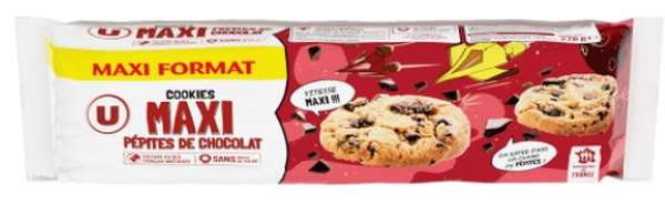 Cookies premium maxi pépites de chocolats, U (276 g)