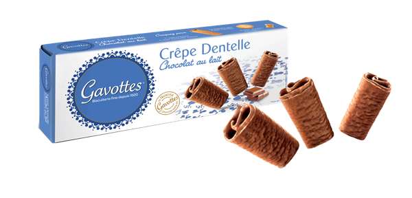 Crèpes dentelles au chocolat au lait, Gavottes (90 g)