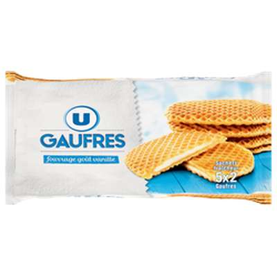 Gaufres goût vanille, U (300 g)