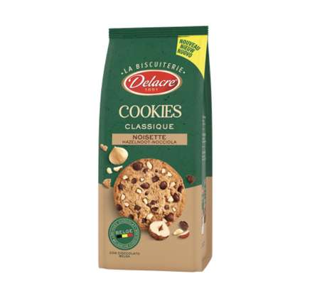 Biscuits cookies chocolat et noisette, Delacre (136 g)