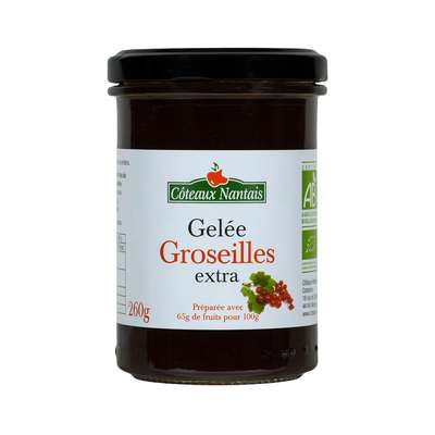 Gelée de groseilles extra BIO, Coteaux Nantais (260 g)