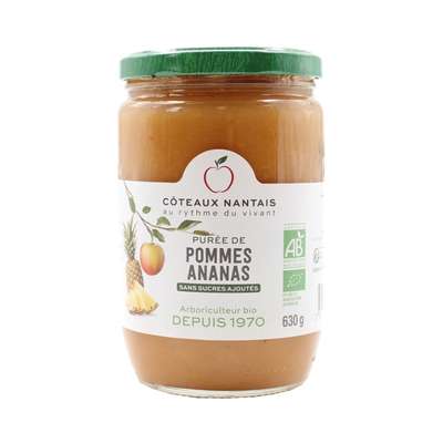 Purée de pommes ananas BIO, Coteaux Nantais (630 g)
