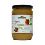 Purée de pomme rhubarbe Demeter BIO, Coteaux Nantais (630 g)