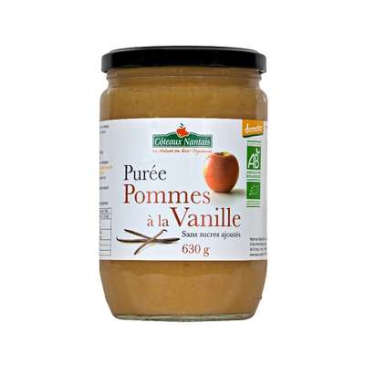 Purée pomme-vanille Demeter BIO, Coteaux Nantais (630 g)