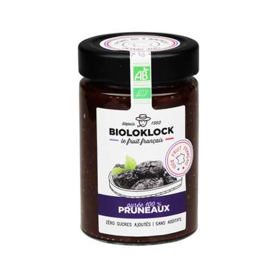 Purée pruneaux France BIO, Biolo'klock (210 g)