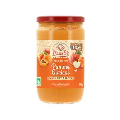 Dessert pomme abricot BIO, Mamie Bio (680 g)