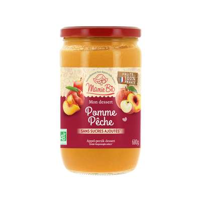 Dessert pomme pêche BIO, Mamie Bio (680 g)