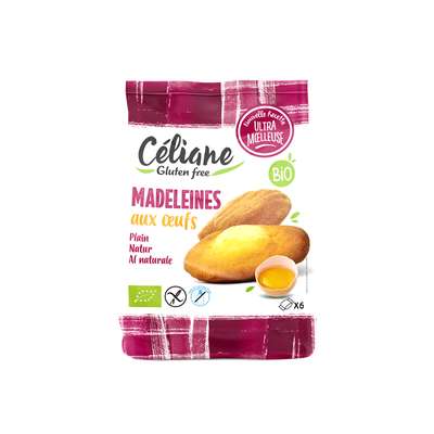 Madeleines aux oeufs BIO, Céliane (x 6, 180 g)