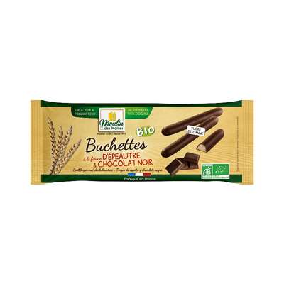 Bûchettes d'épeautre 100% au chocolat BIO, Celiane (150 g)