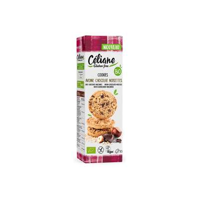 Cookies avoine chocolat noisette vegan BIO, Celiane (120 g)