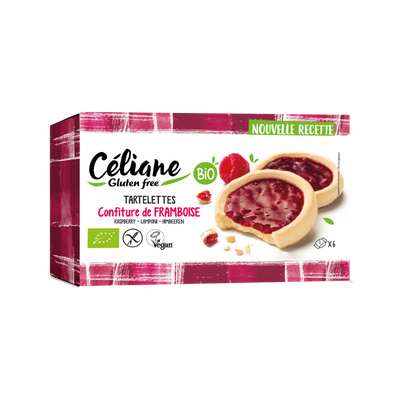 Tartelettes framboise vegan BIO, Celiane (130 g)