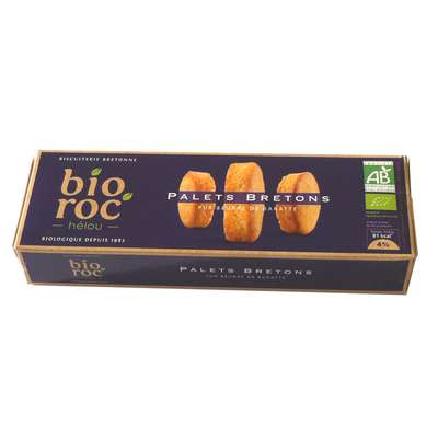 Palets bretons pur beurre de baratte étui carton BIO, Roc'helou (130 g)