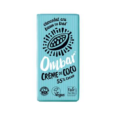 Chocolat cru végan crème de coco BIO, Ombar Chocolat Cru (35 g)