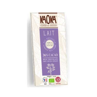 Chocolat au lait 100g BIO, Kaoka (100 g)