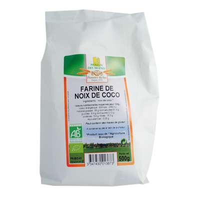 Farine de noix de coco BIO, Moulin des Moines (500 g)