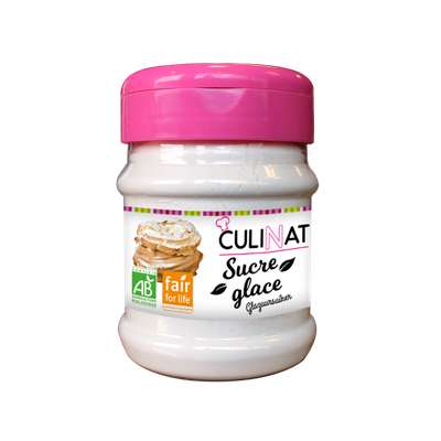 Sucre glace équitable avec saupoudreur, Culinat (135 g)