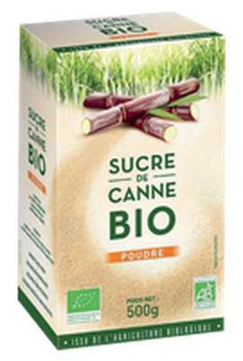 Sucre roux de canne en étui avec bec verseur BIO, L&H (500 g)
