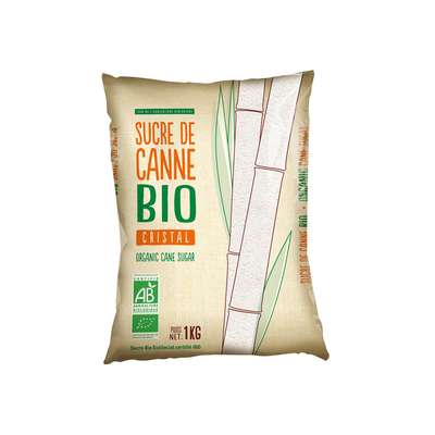 Sucre de canne blond poudre Brésil commerce équitable BIO, Loiret (1 Kg)
