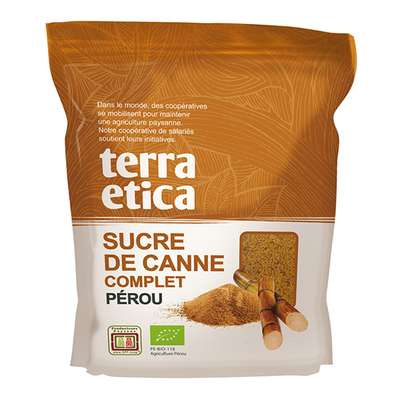 Sucre de canne complet BIO, Terra Etica (500 g)