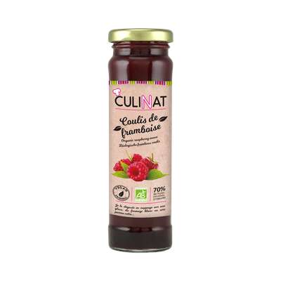 Coulis de framboise 70% de fruits BIO, Culinat (165 g)