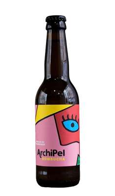 Kombucha aux feuilles de framboisier, Archipel (33 cl)