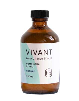 Kombucha thé blanc nature BIO, Vivant (25 cl)