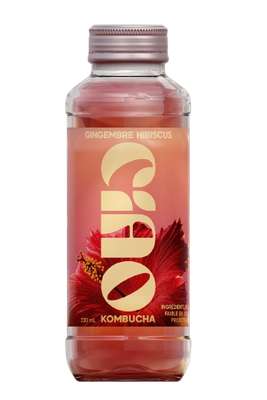 Kombucha gingembre hibiscus, CIAO (33 cl)