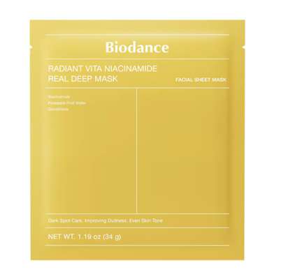 Masque illuminateur et unifiant à la niacinamide, Biodance