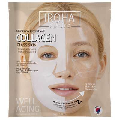 Glass Skin - Masque raffermissant hydrogel au collagène, IROHA (x 1)
