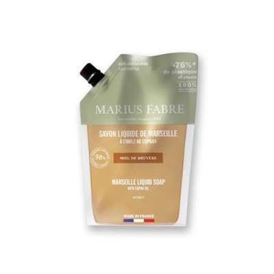 Savon Liquide de Marseille recharge - Miel de Bruyère, Marius Fabre (1 L)