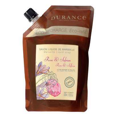 Eco-recharge savon liquide Rose Safran, Durance (500 ml)