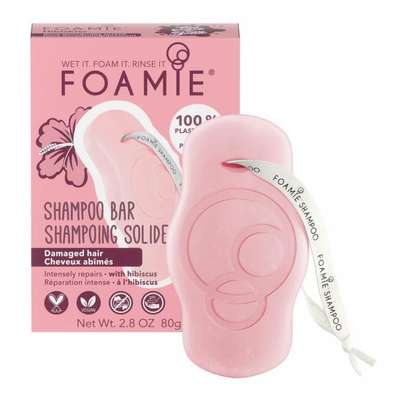 Shampoing solide Hibiskiss - cheveux abîmés, Foamie (80 gr)