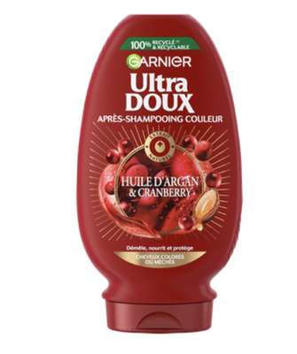 Après shampoing à l'argan et au cranberry cheveux colorés, Ultra Doux (250 ml)