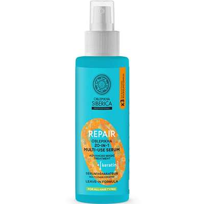 Sérum 20-en-1 Repair Kératine à l'argousier cheveux secs et abimés, Natura Siberica (200 ml)