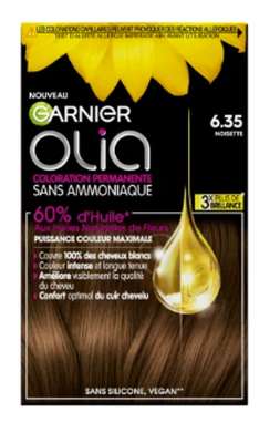 Cheveux Permanente Sans Amoniaque 6.35 Noisette OLIA, Garnier