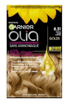 Cheveux Permanente Sans Amoniaque 8.31 Blond Doré Cendré OLIA, Garnier
