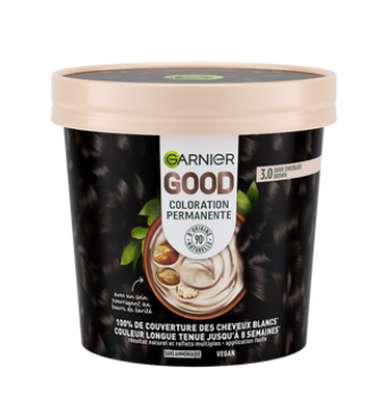 Coloration Châtain Foncé Chocolat Noir 3.0 GOOD, Garnier